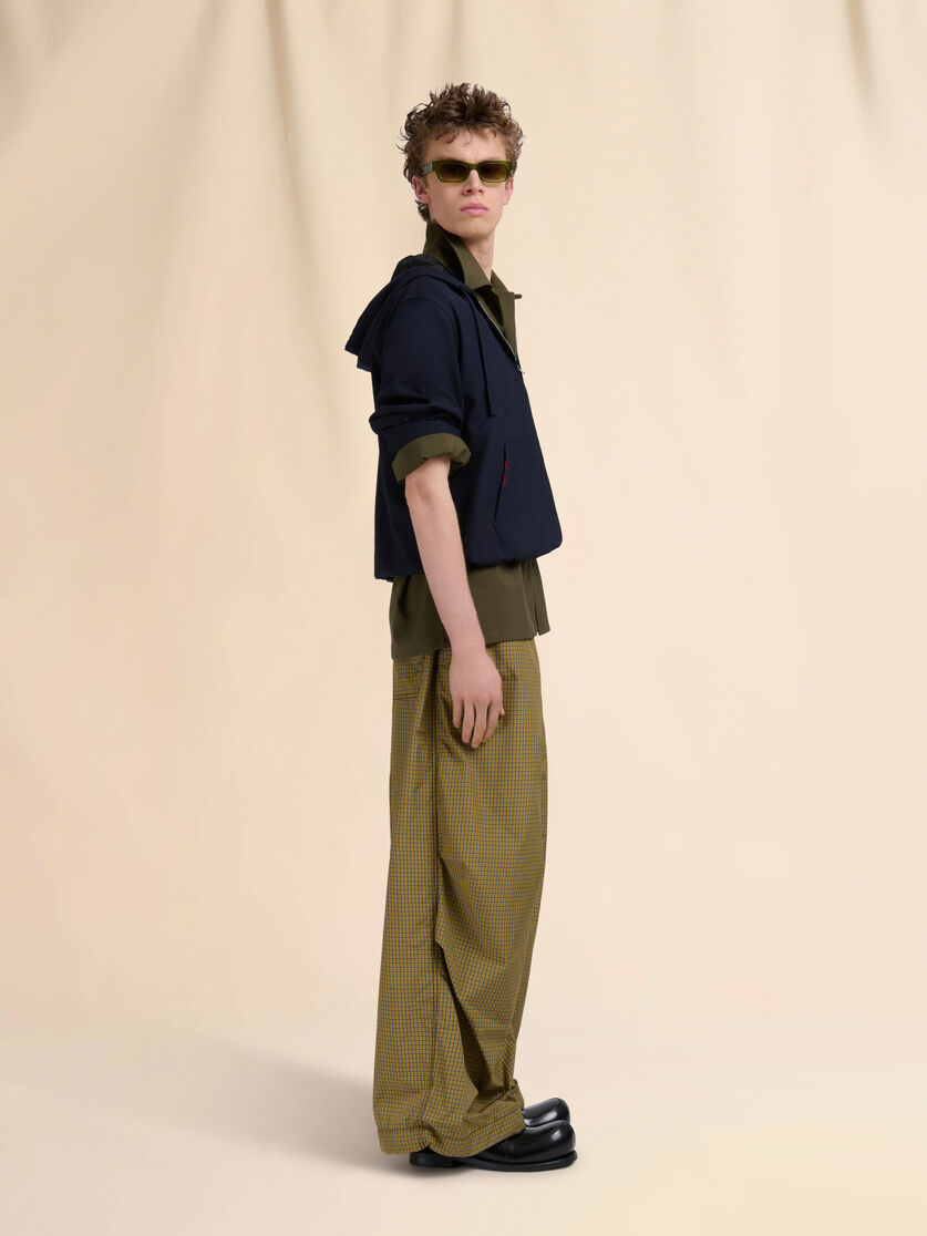 Deep blue tropical wool bowling shirt with Marni Mending - Shirts - Image 5