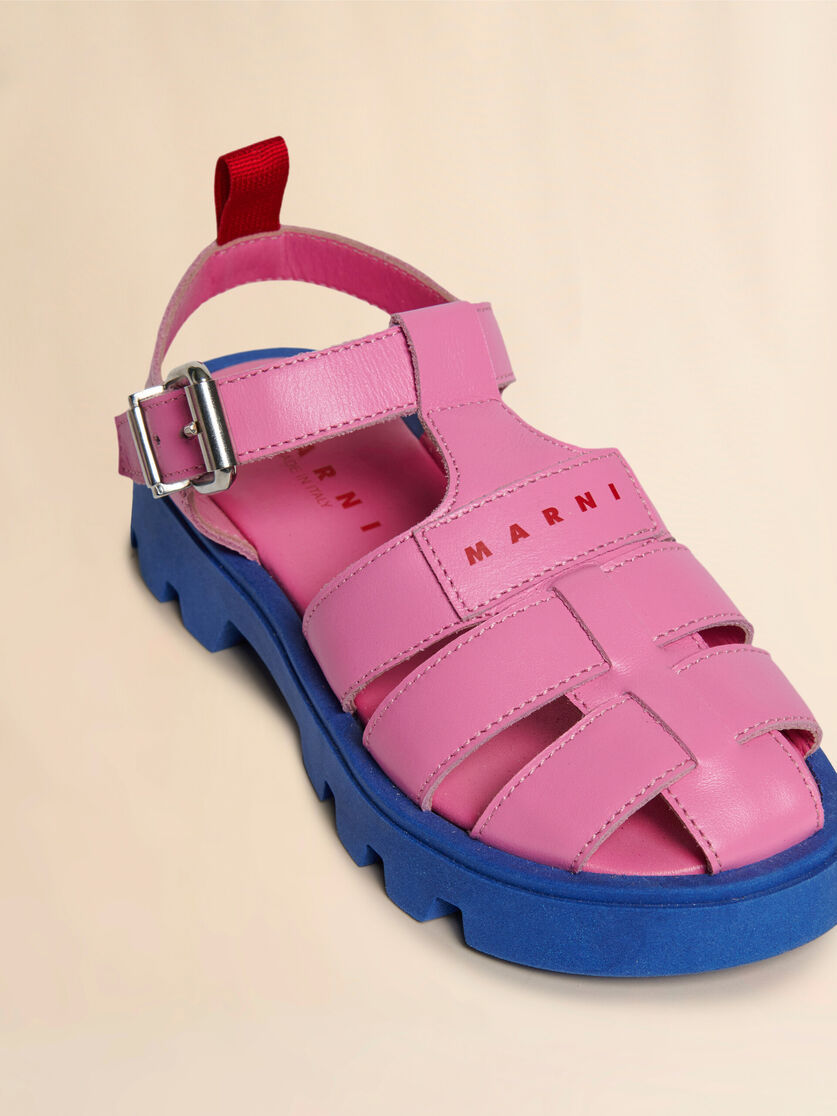 Pink leather fisherman sandal - Sneakers - Image 4