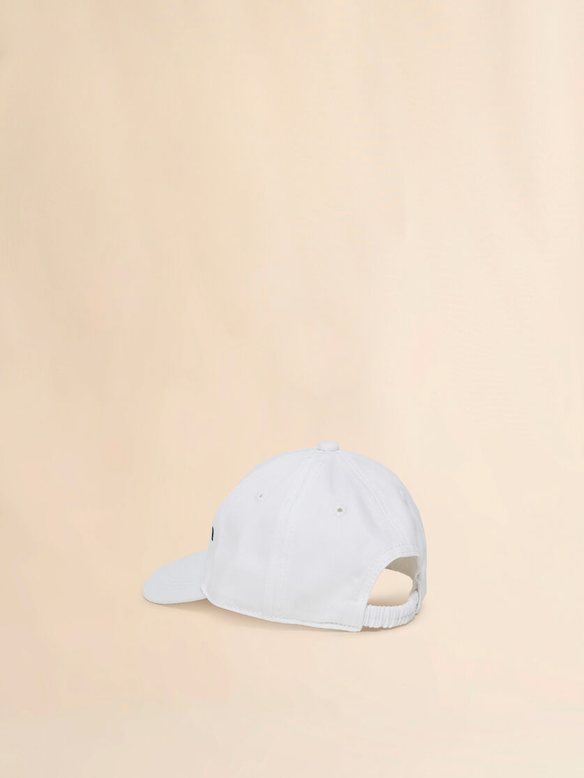 White cotton baseball cap with Marni embroidery, Image 2
