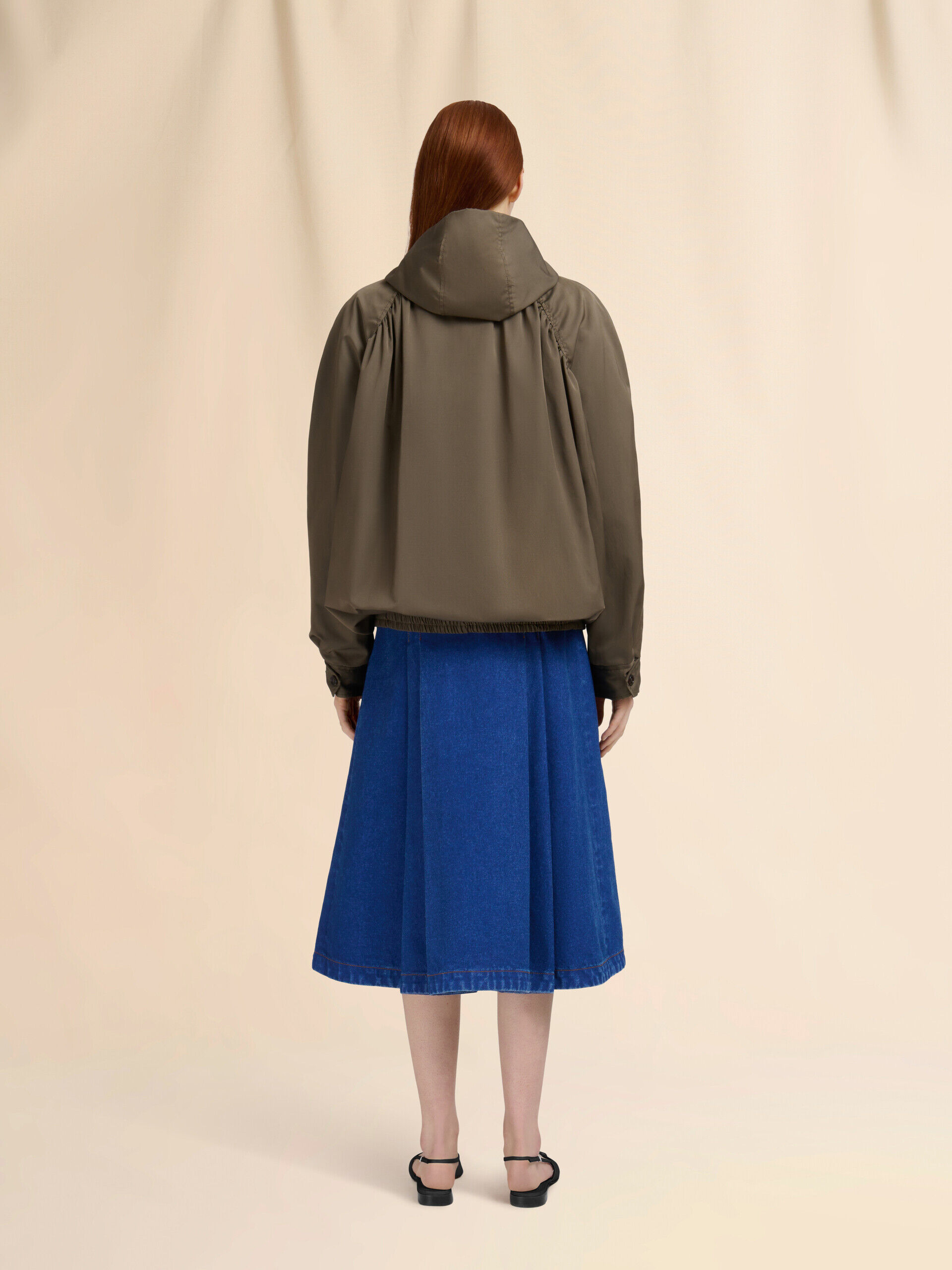 ディープグリーン タフタボンバージャケット | Marni