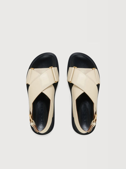 White leather Fussbett - Sandals