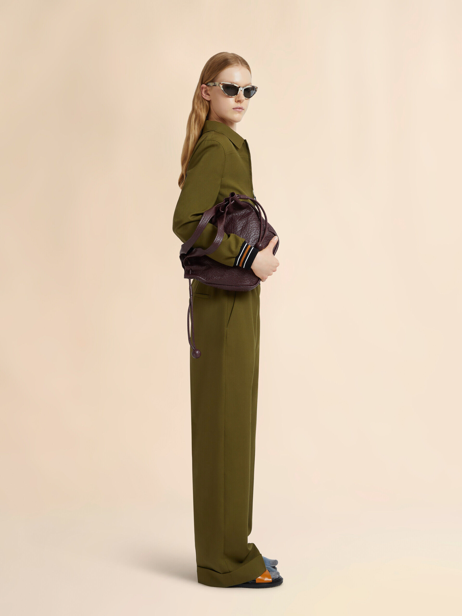 Green tropical wool bomber jacket | Marni