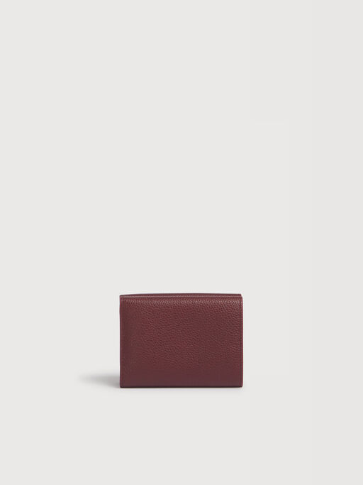 Burgundy leather trifold wallet with Marni Mending - Wallets