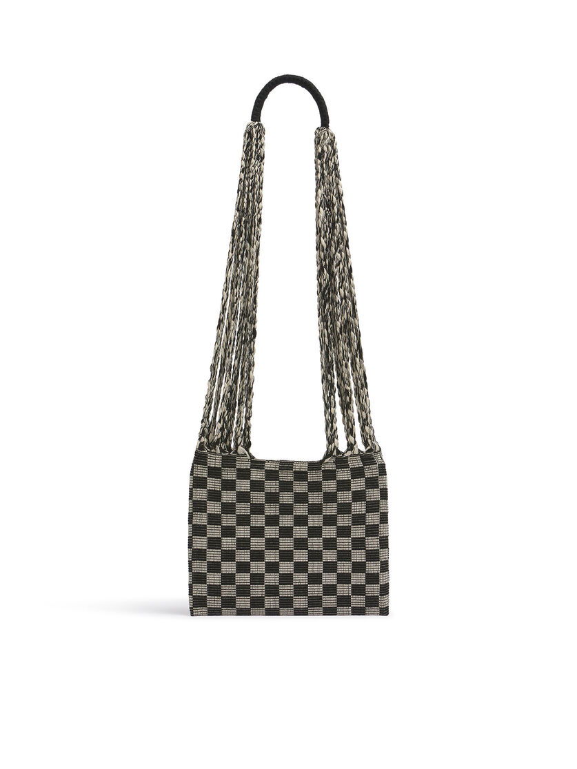 ホワイト MARNI MARKET CROSS CHECKERBORAD HAMMOCK BAG - ショッピングバッグ - Image 2