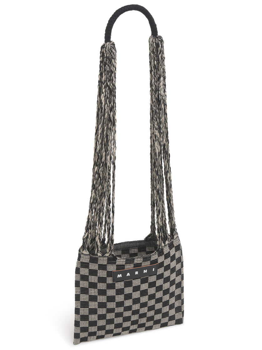 ホワイト MARNI MARKET CROSS CHECKERBORAD HAMMOCK BAG - ショッピングバッグ - Image 3