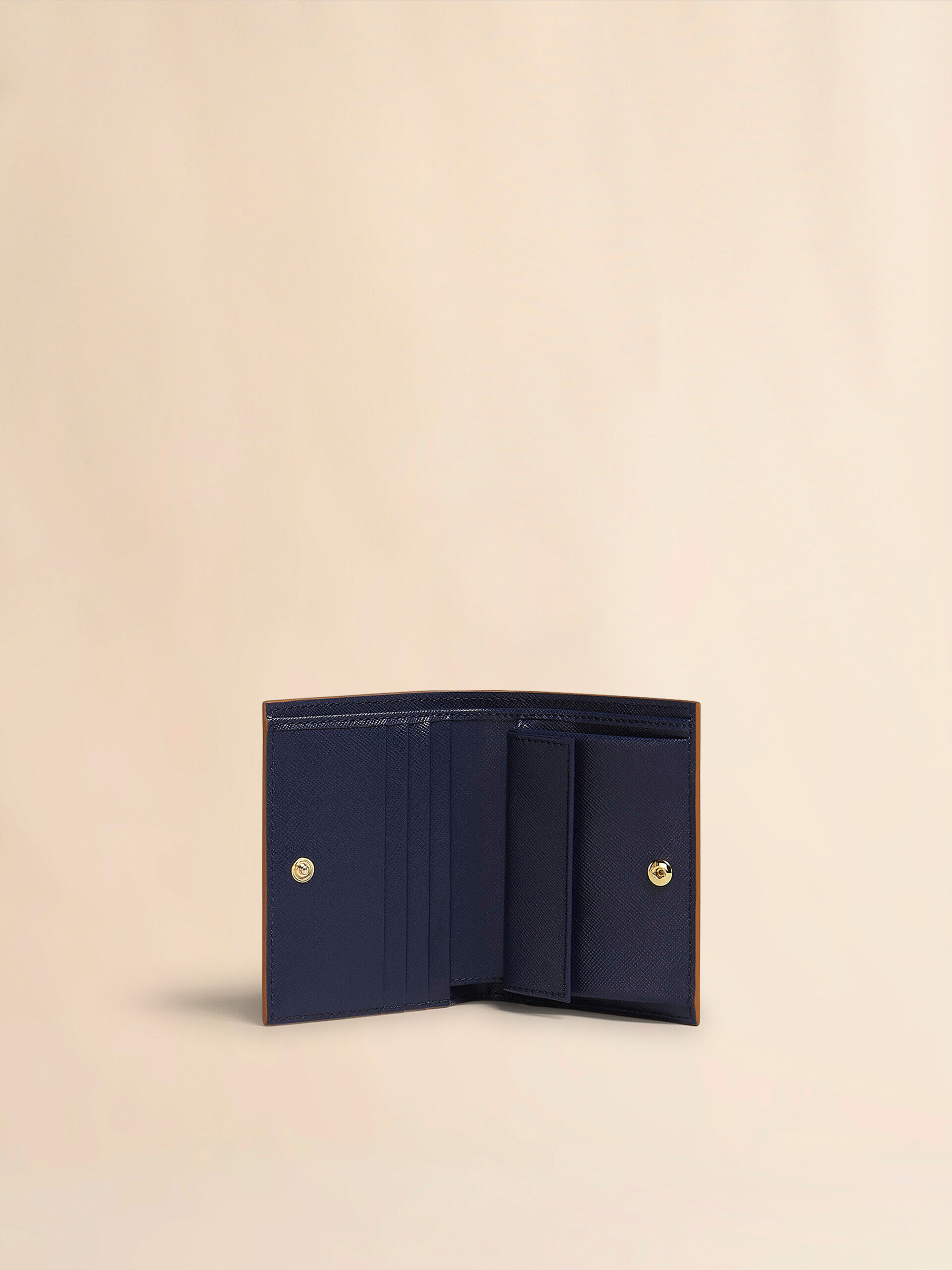 ブルー サフィアーノレザー二つ折りウォレット | Marni