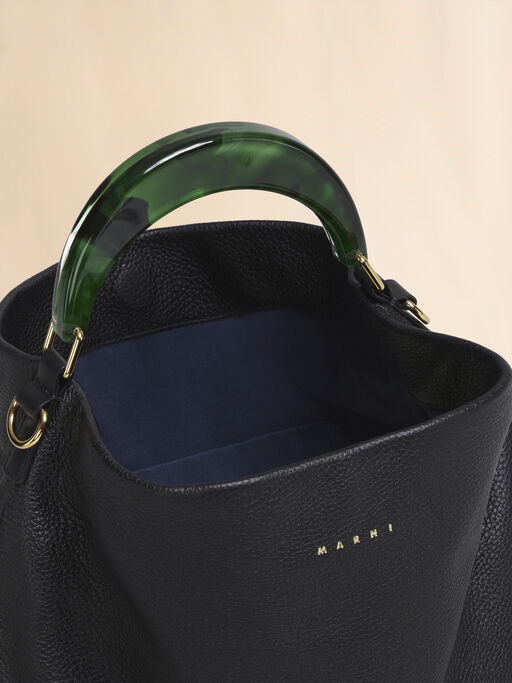 Venice Medium Bag in black leather - Shoulder Bags