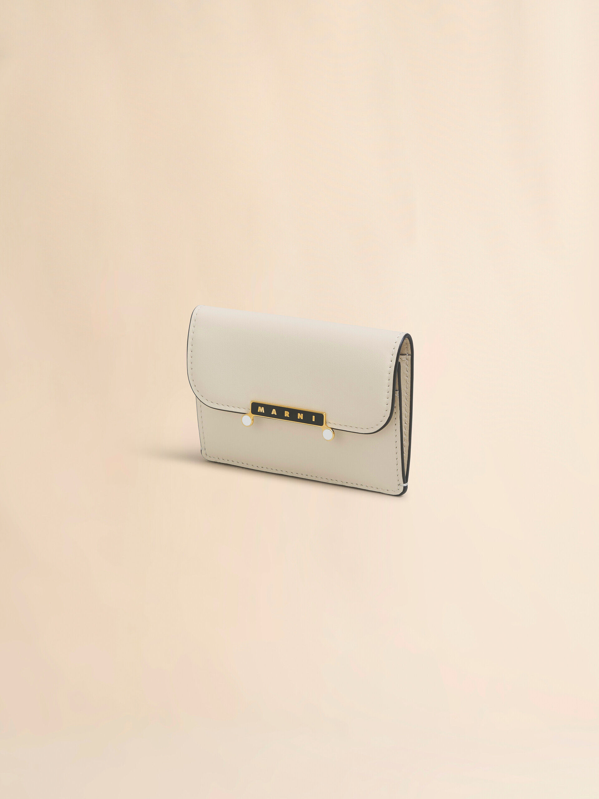 クリーム レザー製 Envelope カードホルダー | Marni