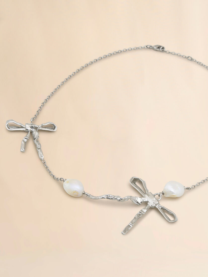 Silver Bow necklace - Necklaces - Image 2