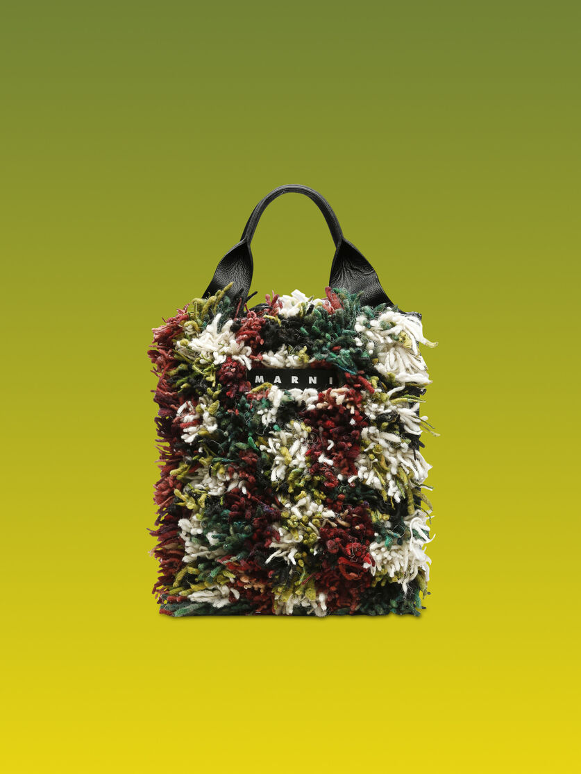 マルチカラーベージュ ロングウール製 MARNI MARKET WOOLバッグ, Image 1