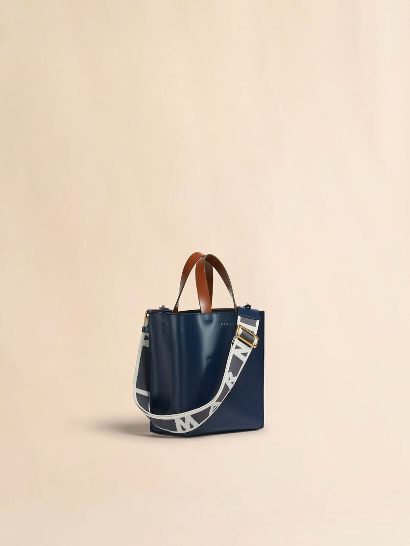 Deep green brown and black leather Museo mini bag - Shopping Bags - Image 6