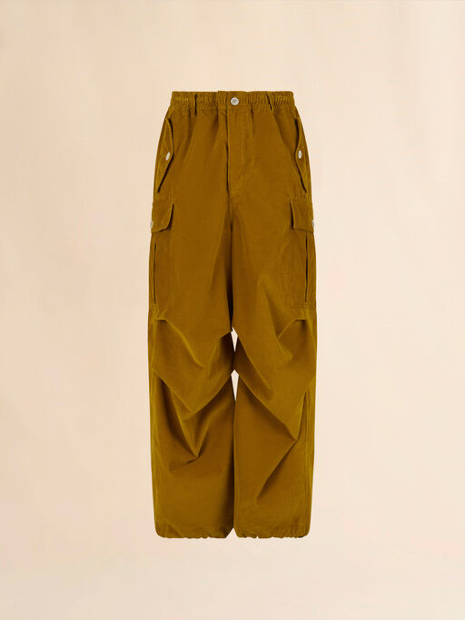 Pantalón cargo de pana marrón - Pantalones