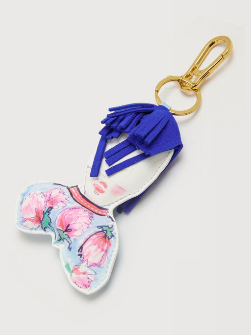 Multicolour coated fabric goggle lady keyring - Other accessories