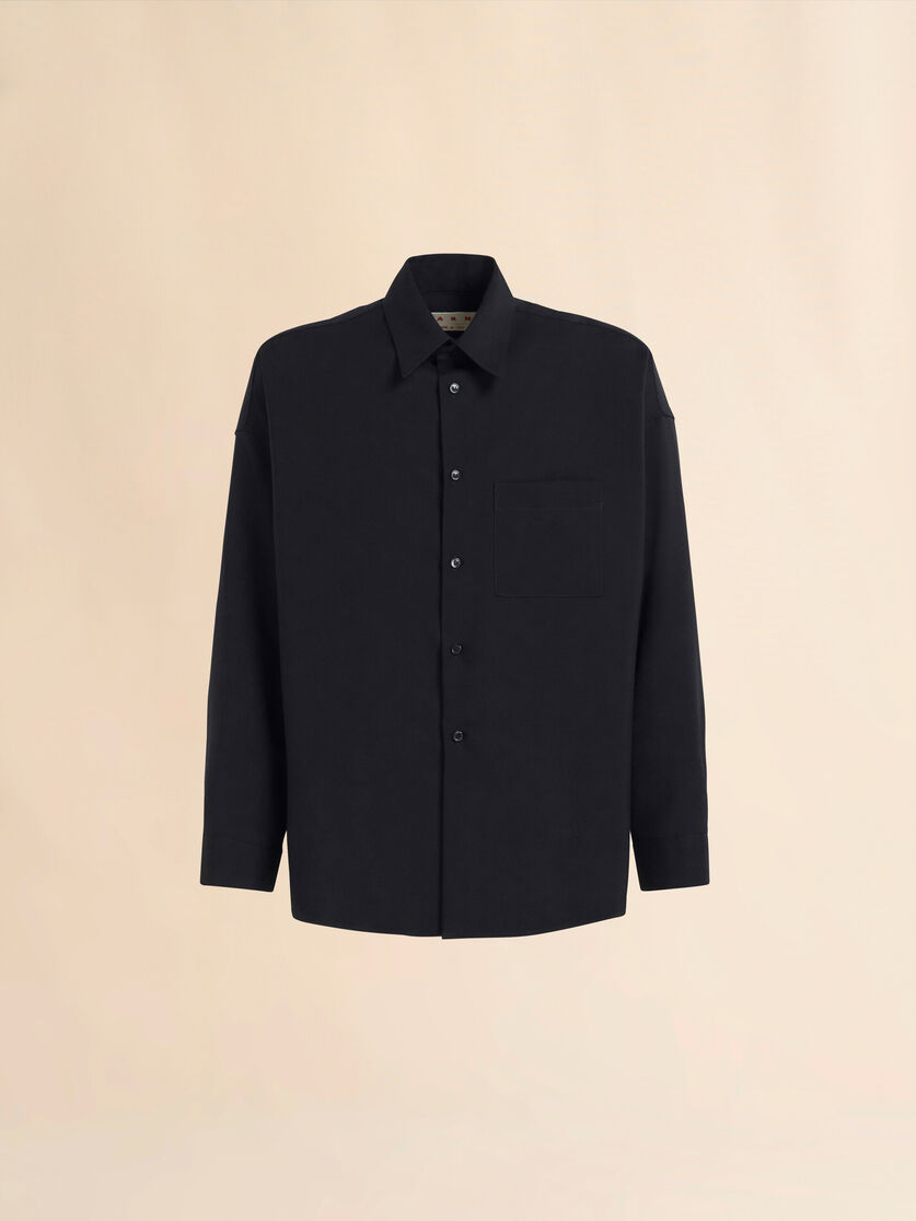 ブラック トロピカルウール シャツ(ボクシーフィット) | Marni