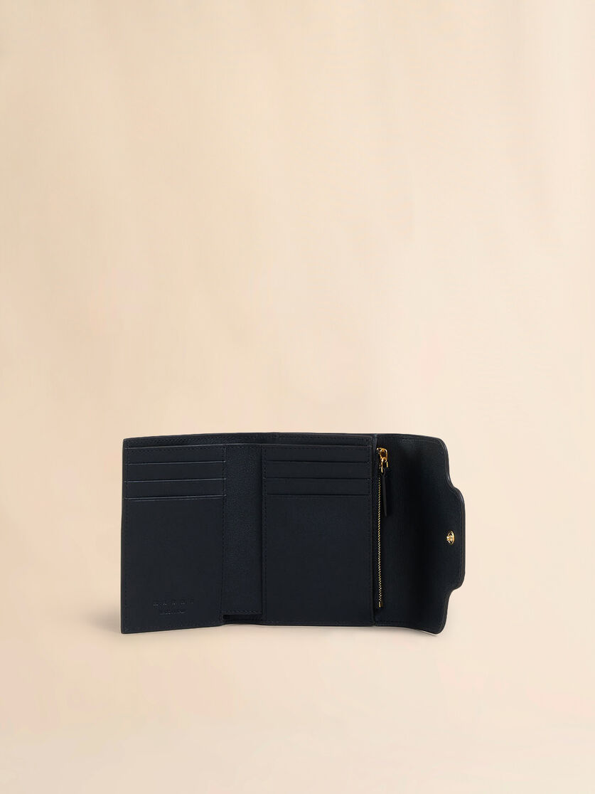 Portafoglio Trunkaroo tri-fold in pelle blu - Portafogli - Image 2