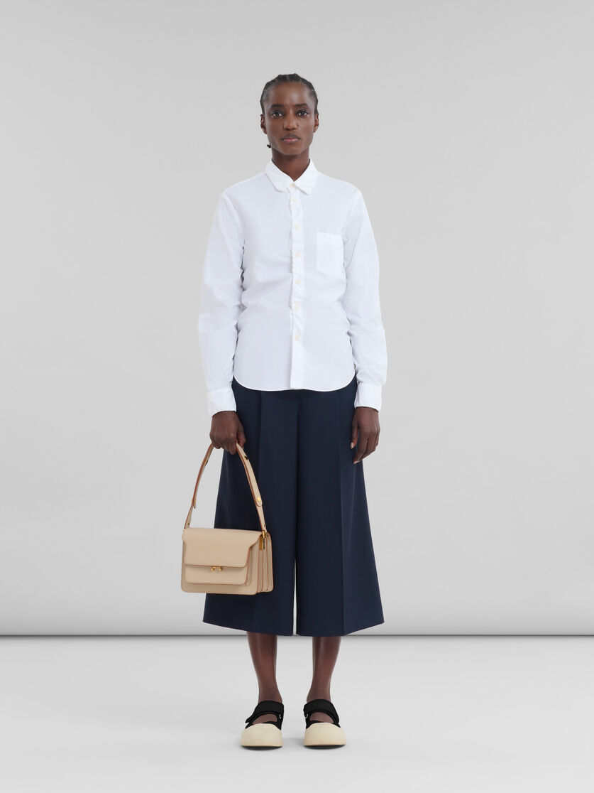 Mittelgroße, beigefarbene Tasche Trunk aus Saffiano-Leder | Marni 