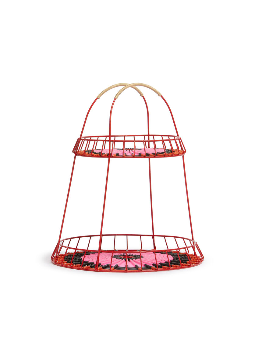 Red Marni Market Two-Tier Fruit Basket - Accessories - Image 2