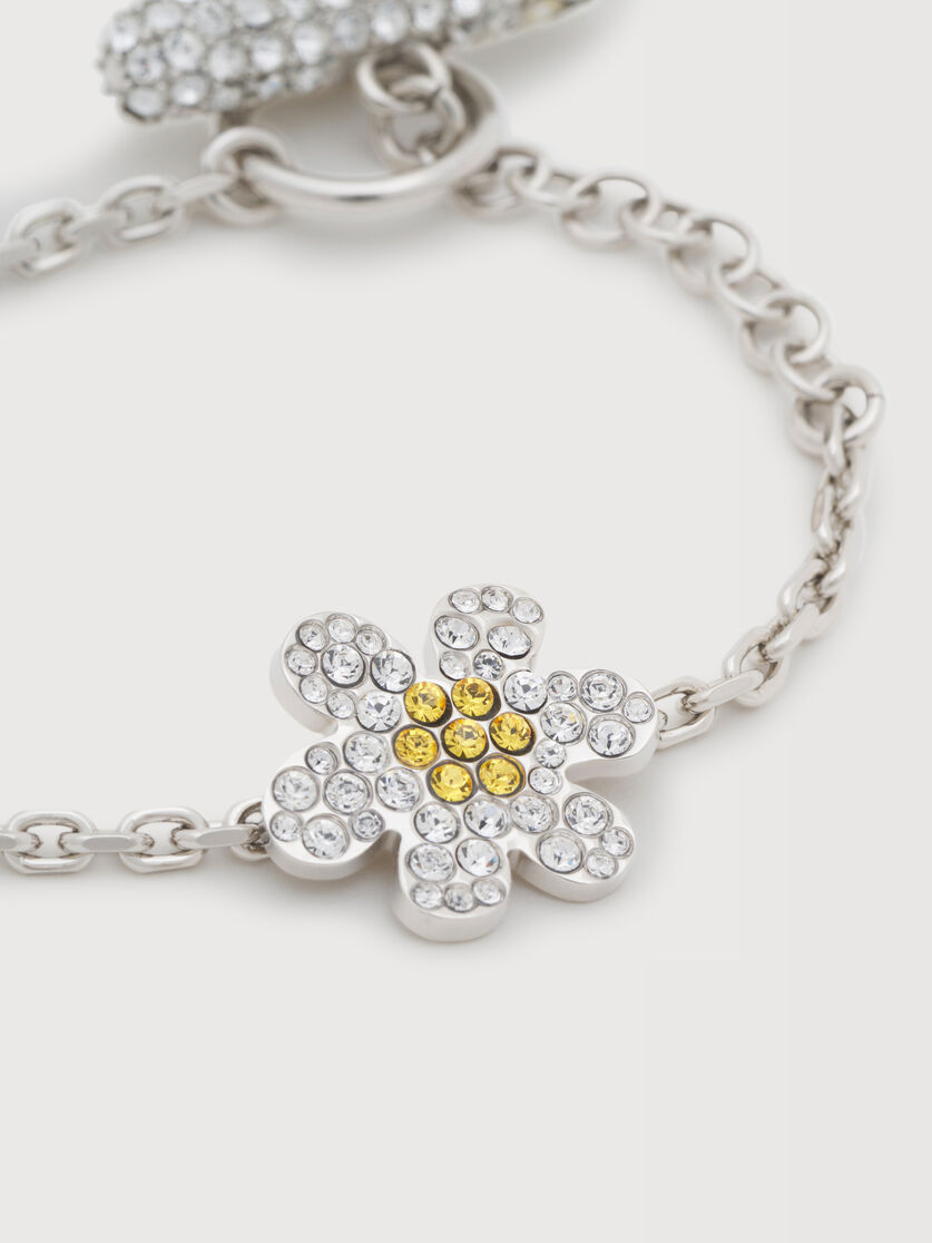 Armband mit G&auml;nsebl&uuml;mchen aus gelben Strasssteinen, Image 3