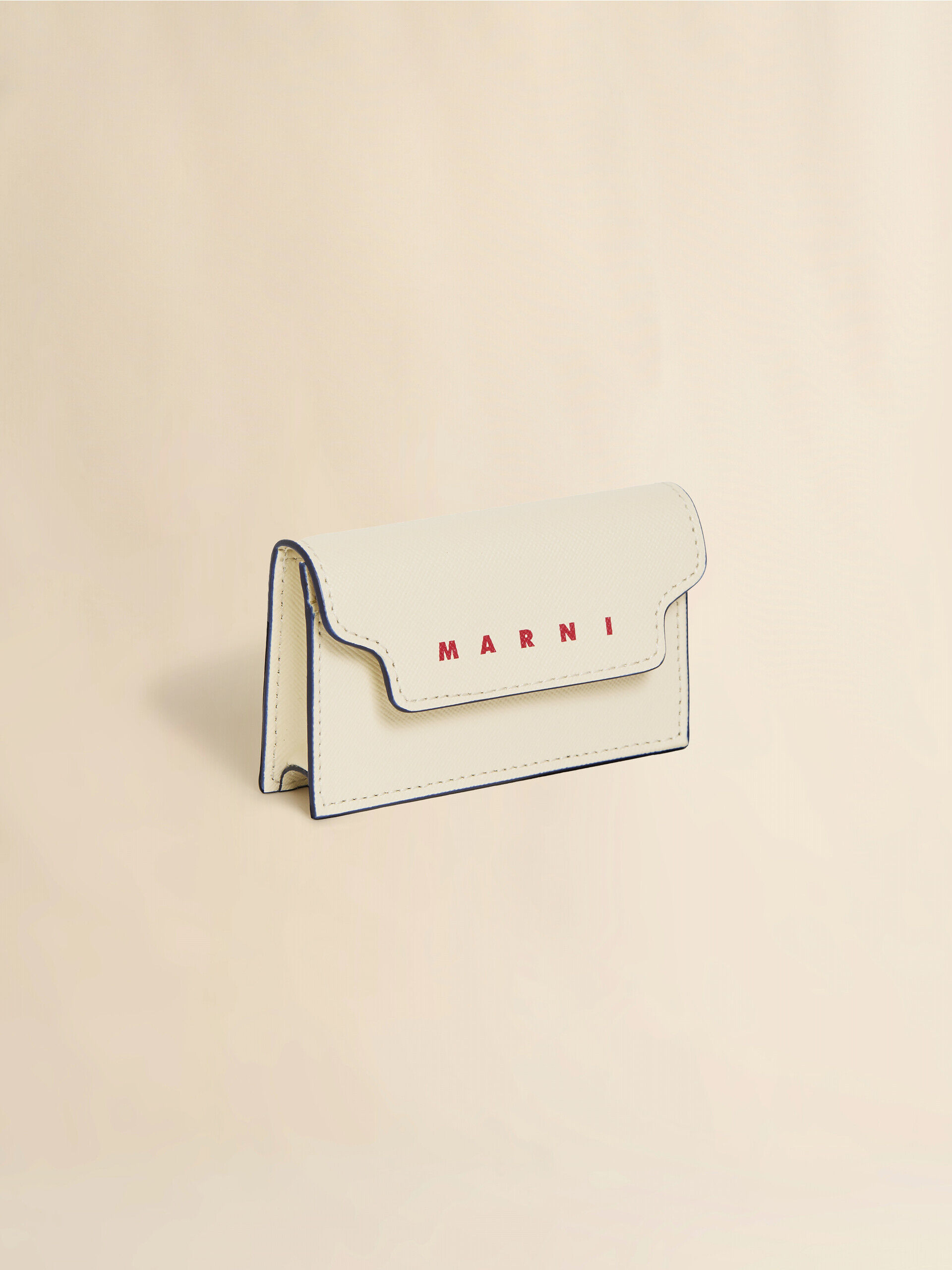クリーム レザー製名刺入れ | Marni