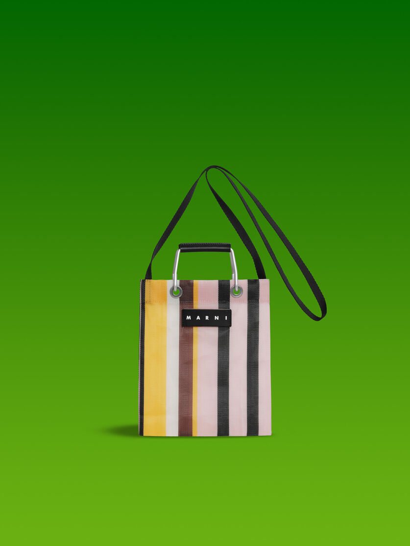 グリーンブルー(ターコイズ) MARNI MARKET STRIPE MINI SHOULDER BAG - ハンドバッグ - Image 1