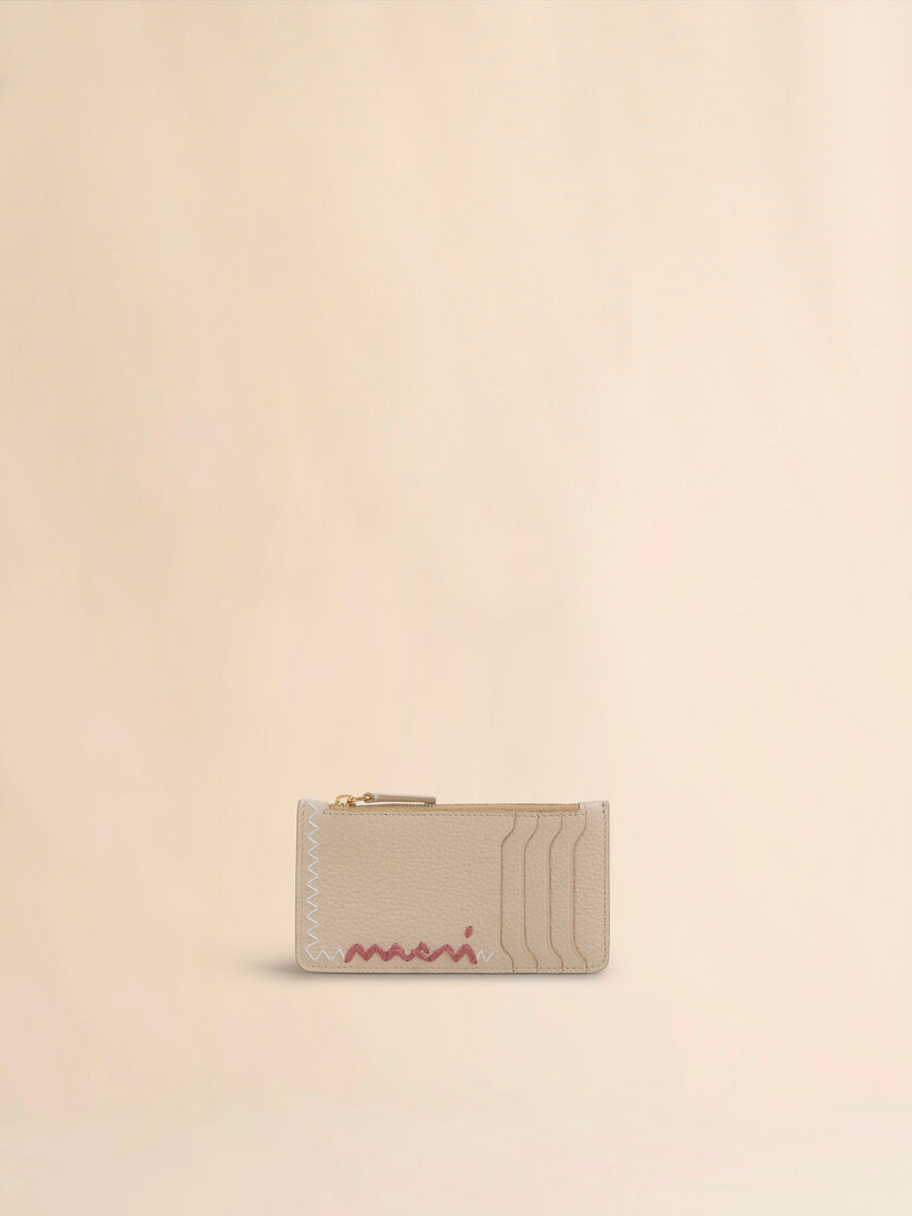 Light blue credit card holder with Marni Mending logo - Wallets - Image 1