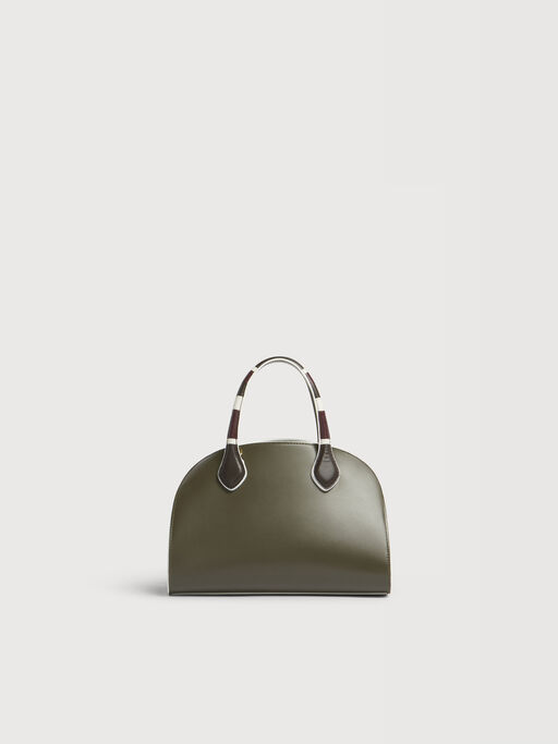 Bolso con solapa peque&ntilde;o de piel verde - Bolsos de mano