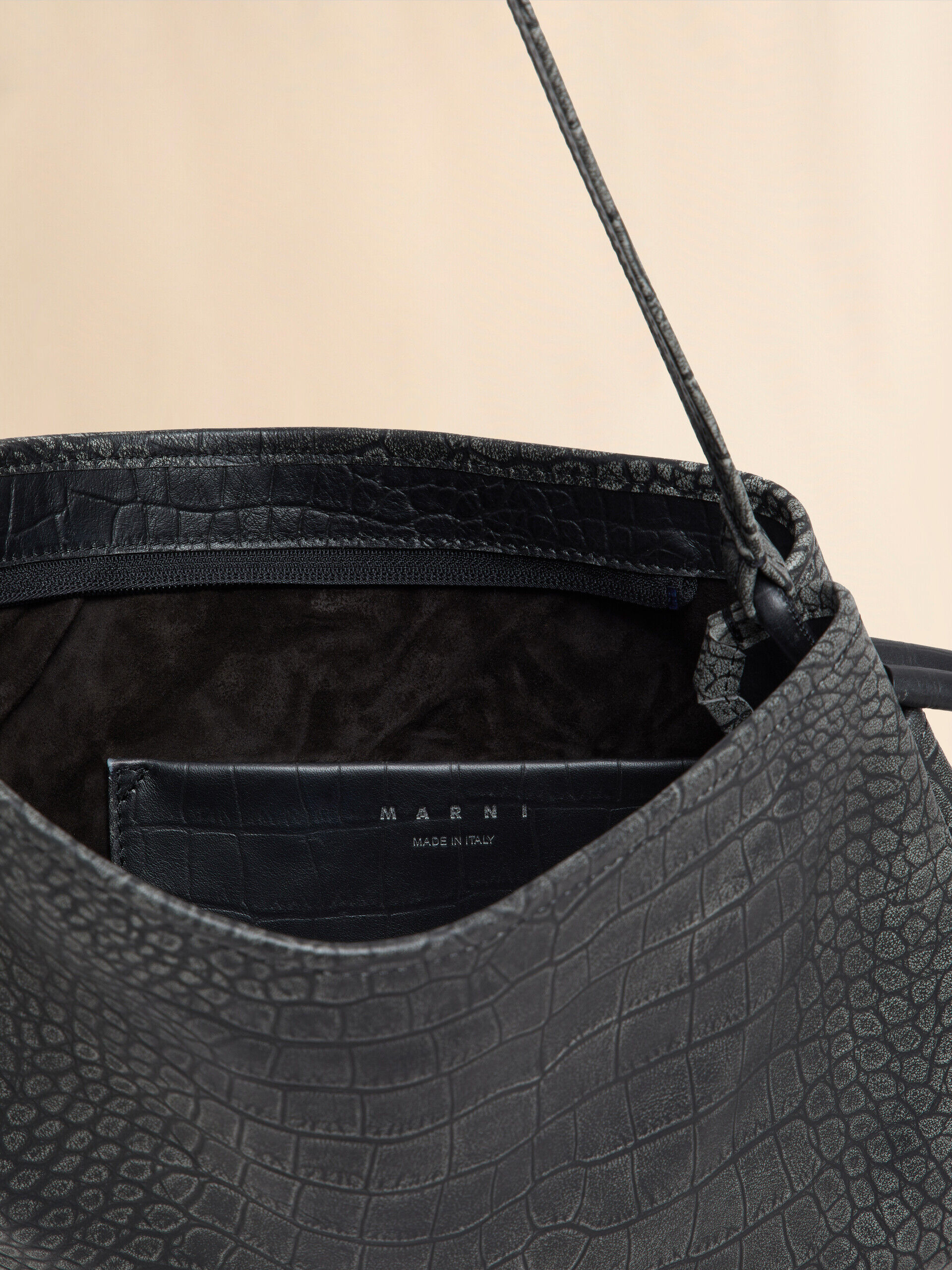 ショルダーバッグ・ポシェット Marni SMALL DOT HOBO BAG MARNI Small Dot Hobo Shoulder Bag BLACK | Base Blu