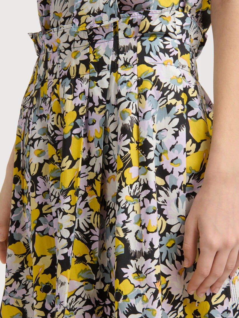 Black poplin skirt with Pop Flowers print, Image 5