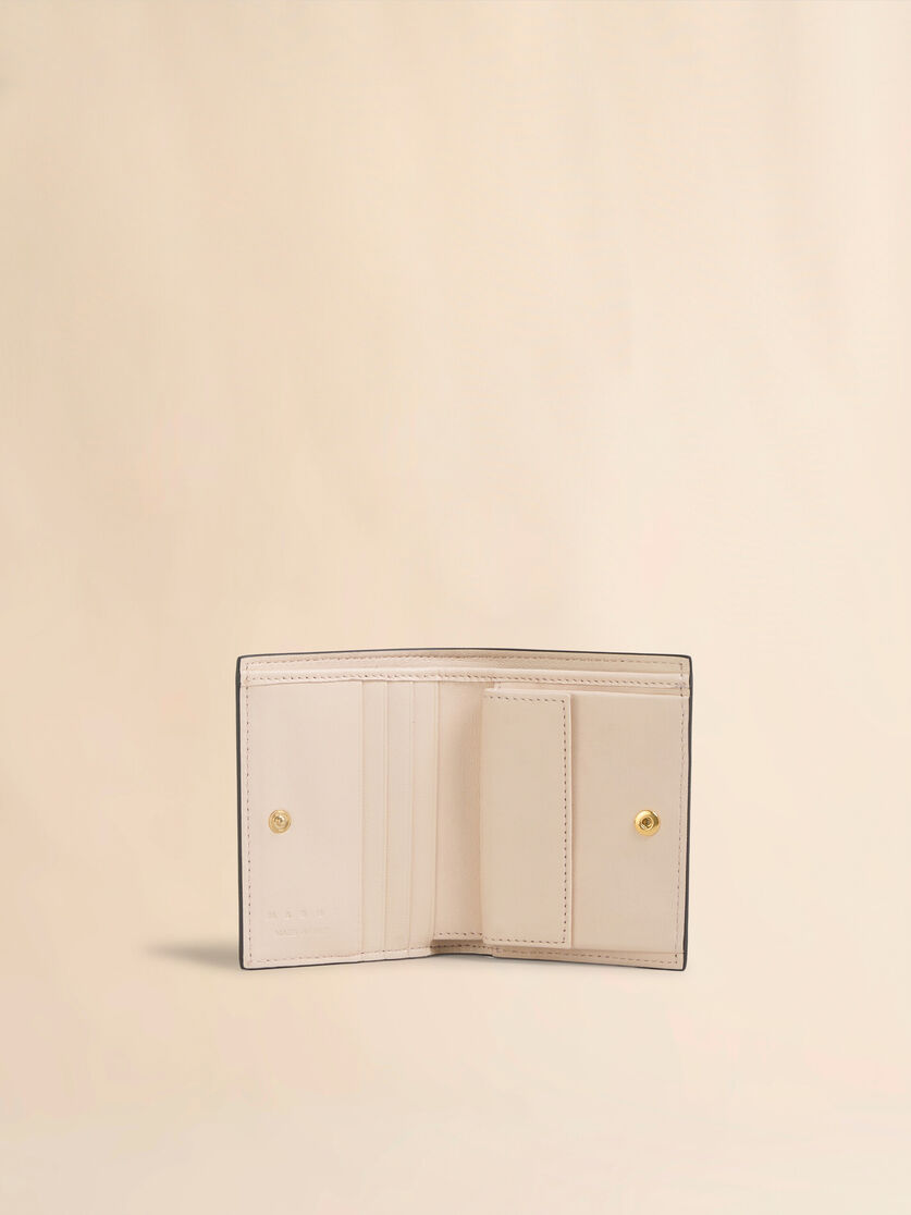 Sky blue bi-fold wallet with Marni Symbol embroidery - Wallets - Image 2