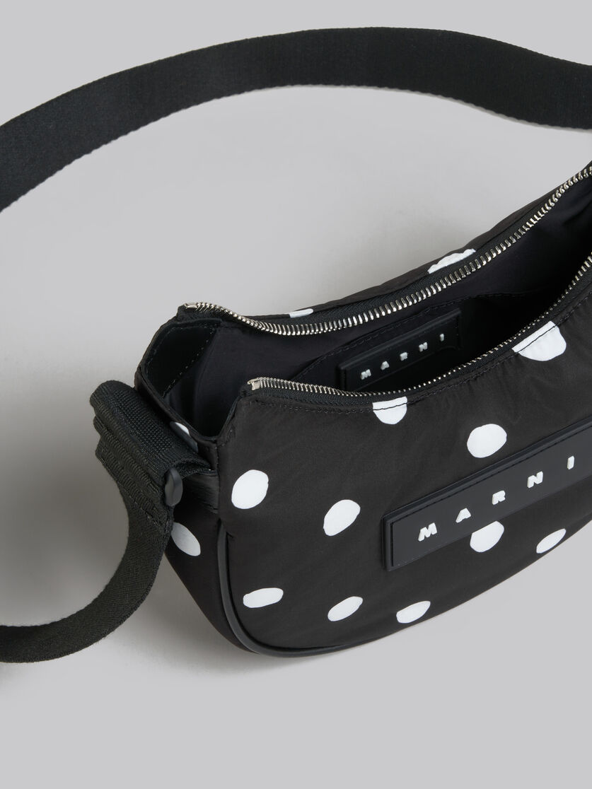 Black polka-dot Puff hobo small bag - Shoulder Bags - Image 4