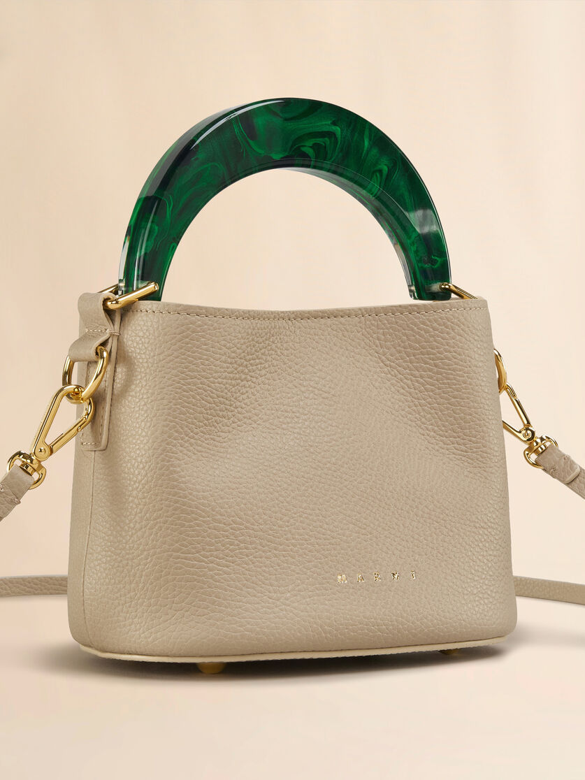 Venice Mini Bucket Bag in black leather - Shoulder Bags - Image 4