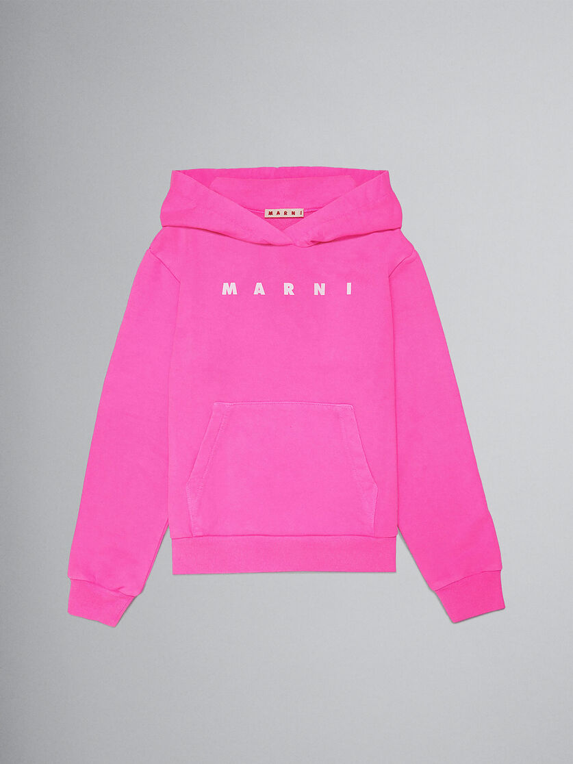 Mondstuk tragedie Attent Neon pink cotton hooded sweatshirt with logo | Marni