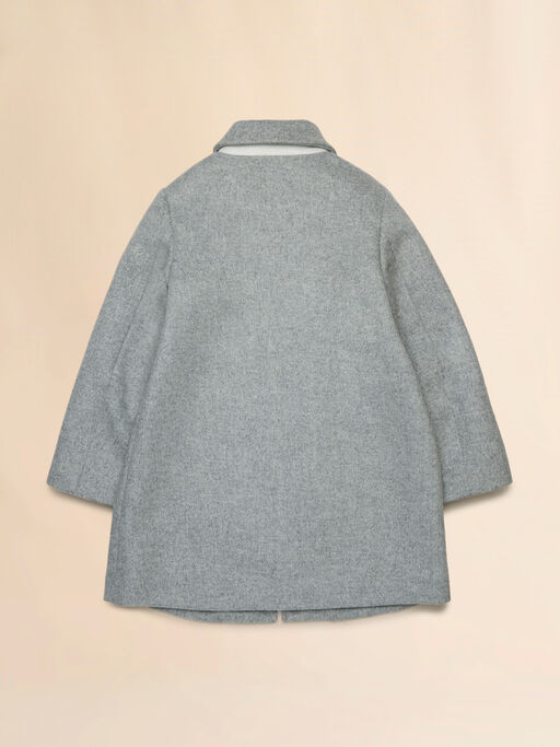 Grey melange wool blend coat with Marni Symbol - Jackets