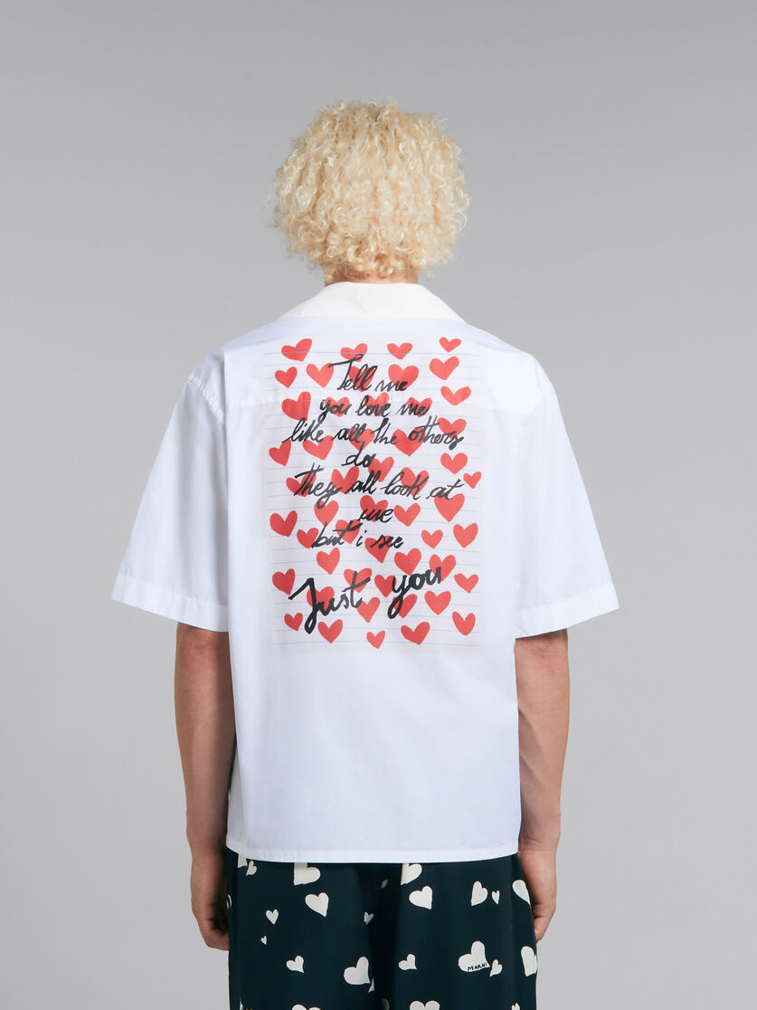 White shirt with hearts print - Shirts - Image 3