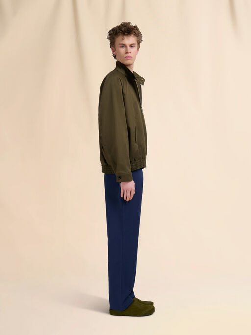 Blue organic gabardine trousers with Trunkaroo logo - Pants