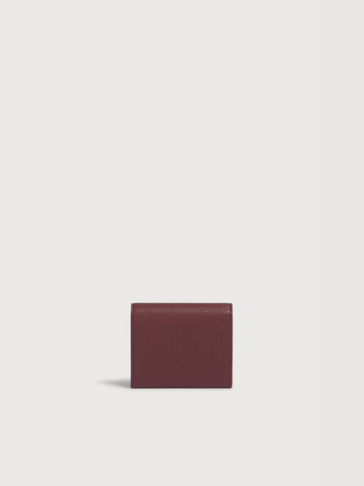 Burgundy leather flap cardholder with Marni Mending - Wallets