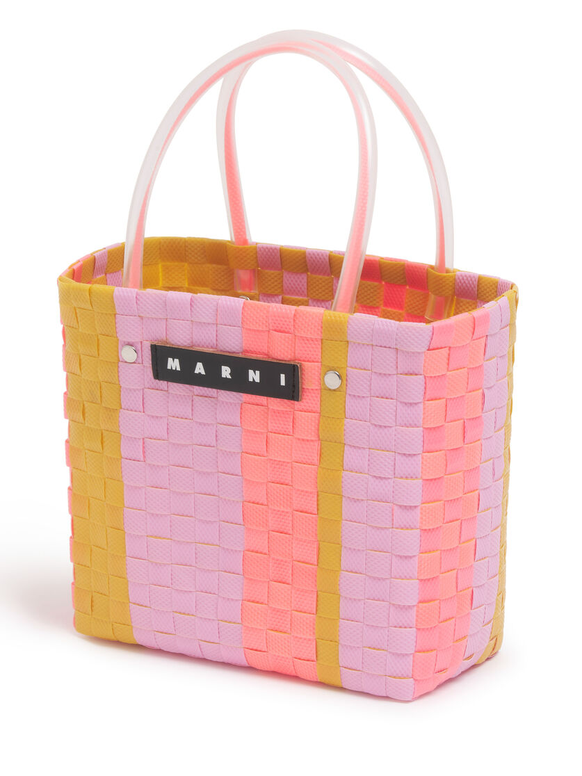 イリスブルー MARNI MARKET MINI STRIPE BASKET - ショッピングバッグ - Image 4
