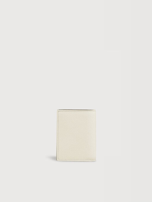 Ivory leather bifold wallet with Marni Mending embroidery - Wallets