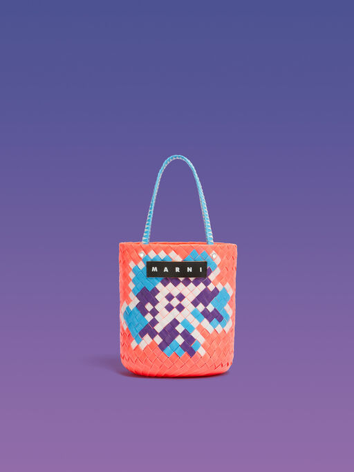 ピーチ フラワー MARNI MARKET バケットバッグ - ショッピングバッグ