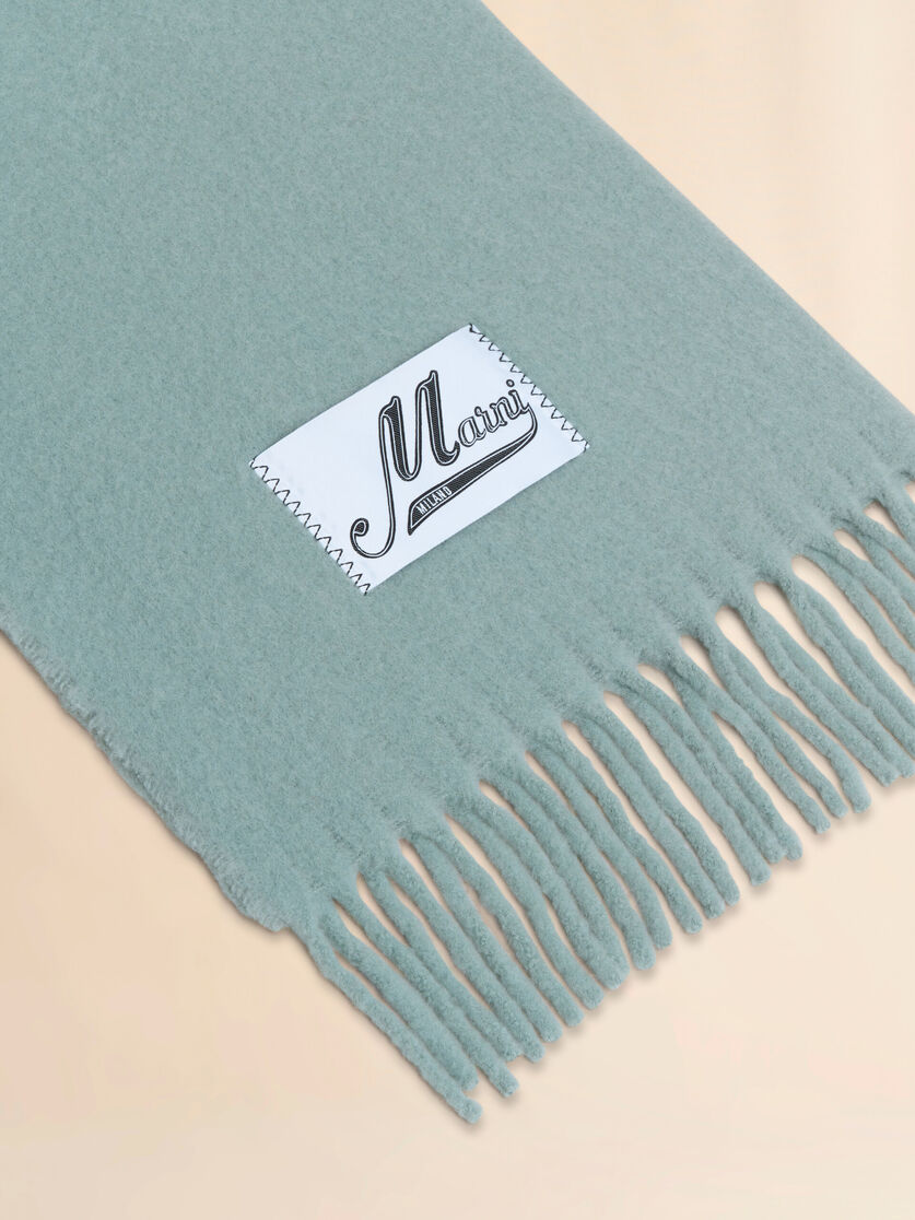 Light blue alpaca scarf - Scarves - Image 3