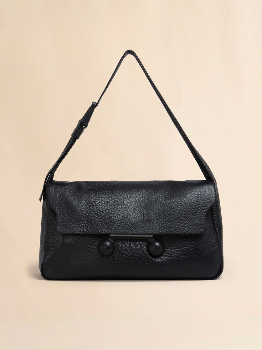 Borsa a spalla Trunkaroo Soft extra large in nappa nera - Borse a spalla - Image 1