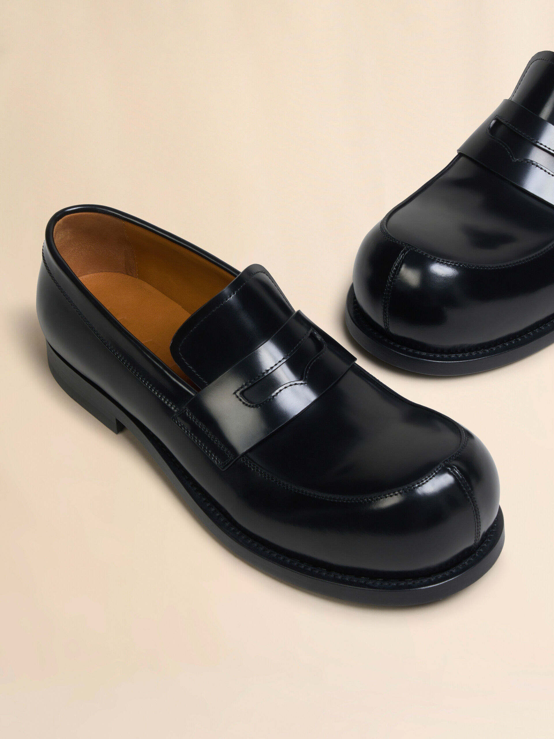 【関税込み】Marni ブラック サボ ローファー Black leather New Wave loafer | Marni