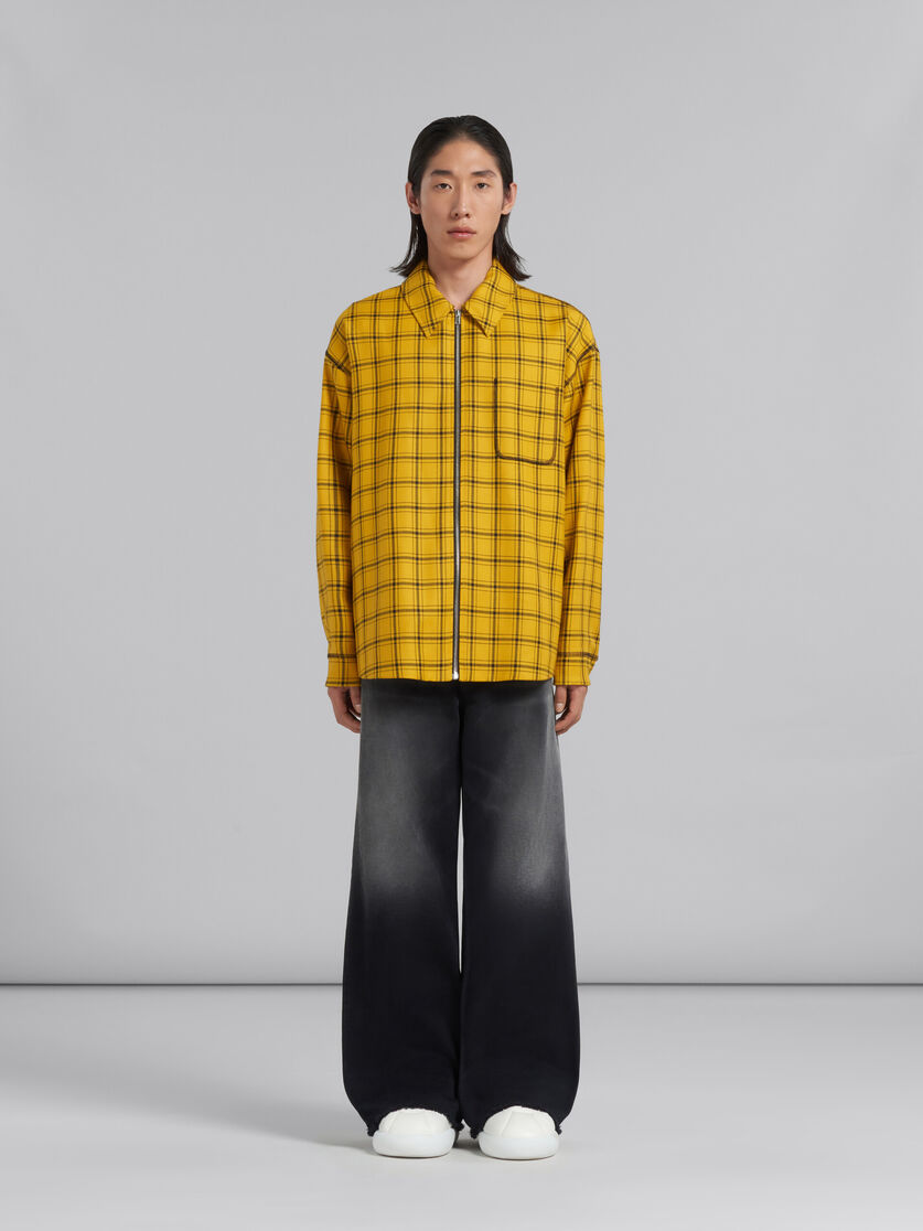 Yellow checked wool jacket - Jackets - Image 2