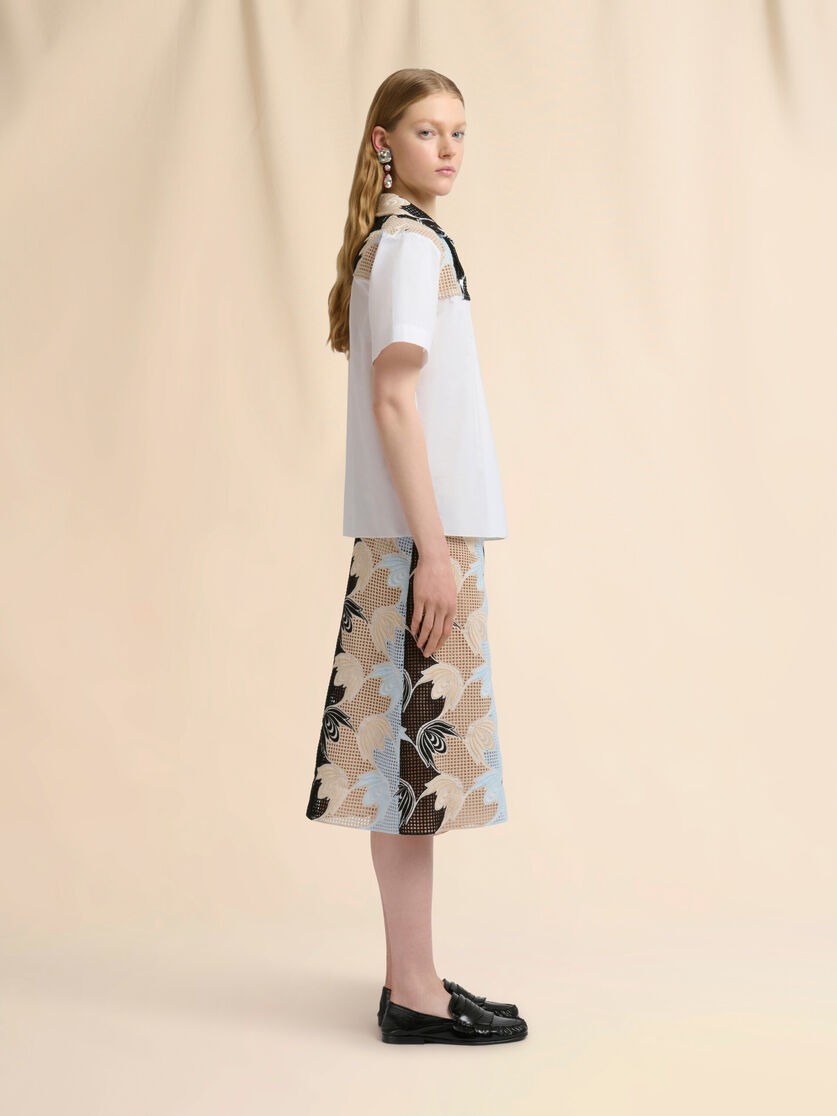 Falda midi de macram&eacute; azul y negra, Image 5