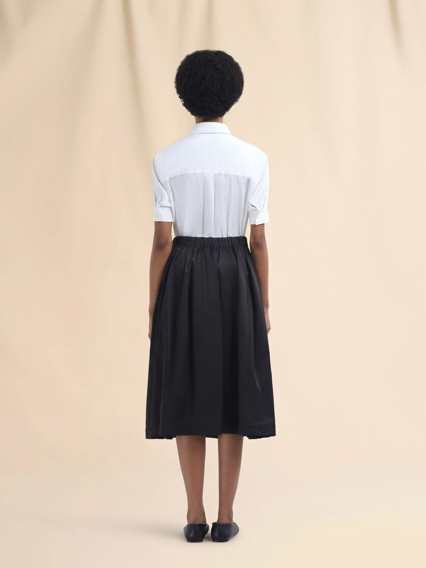 Black taffeta wide skirt with Marni Symbol - Skirts - Image 3
