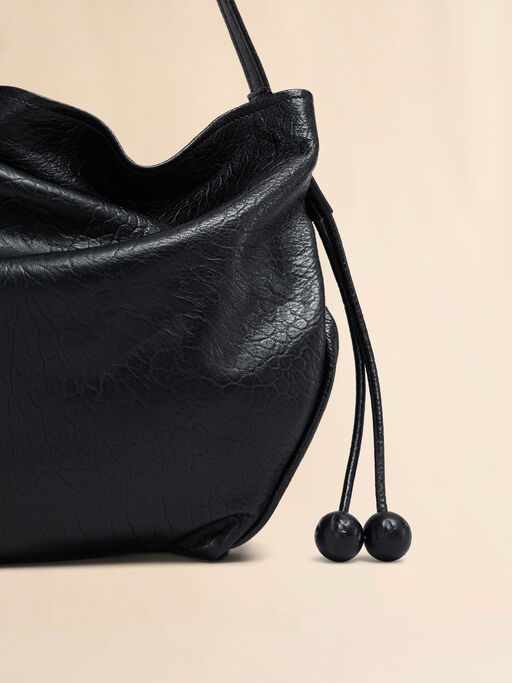 Large black nappa Hobo bag - Shoulder Bags