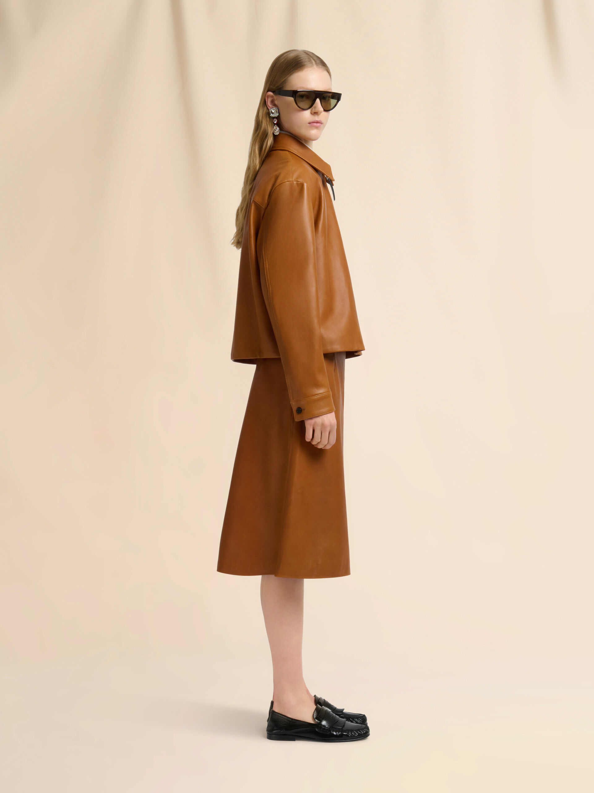 MARNI マルニ　シャンブレー素材　ギャザースカートセットアップ/ワンピース レディースのコーディネートとセットアップ | 公式オンラインストア