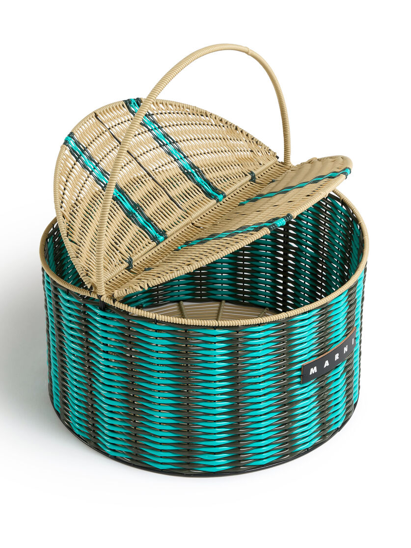 Green MARNI MARKET woven cable picnic basket - Accessories - Image 4