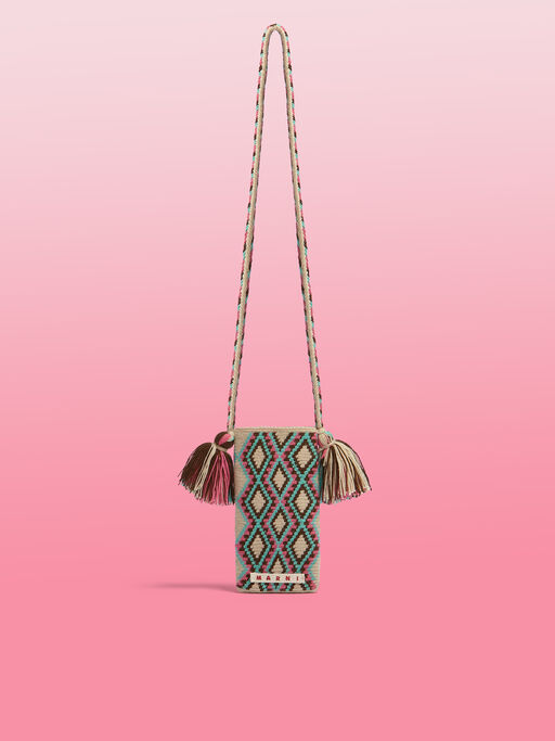 ベージュ ジオメトリック MARNI MARKET 携帯電話フォルダー - ファッション小物