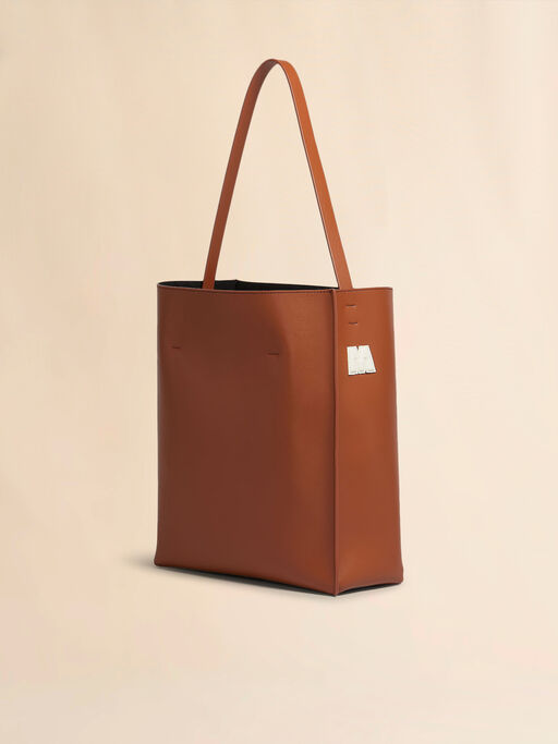 Brown leather Museo medium hobo Bag with patches - Shopping Bags